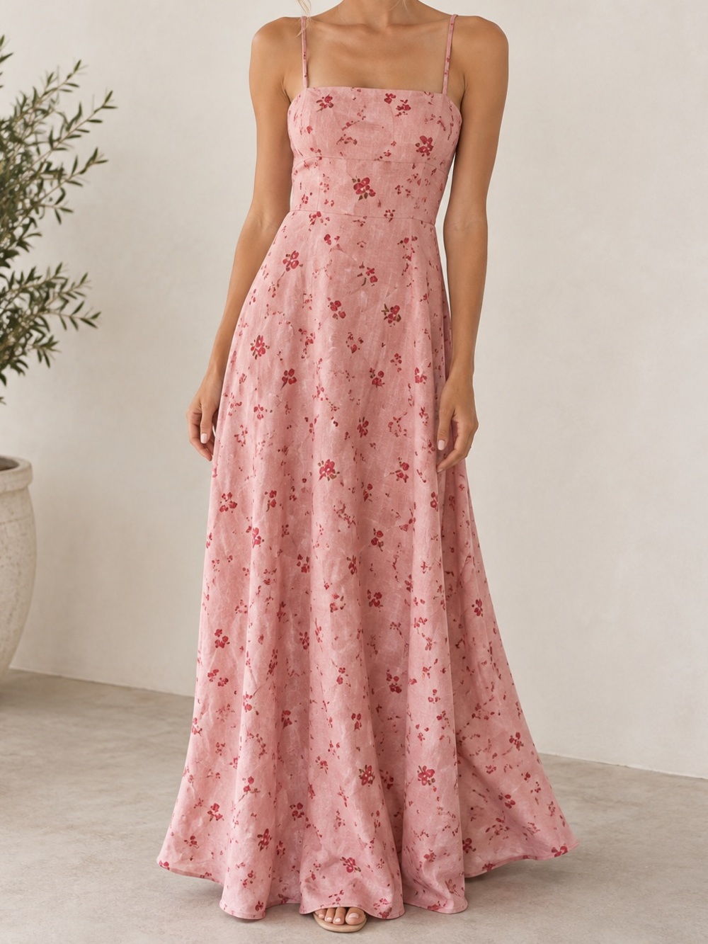 Reformation Dusty Rose Floral Maxi Dress